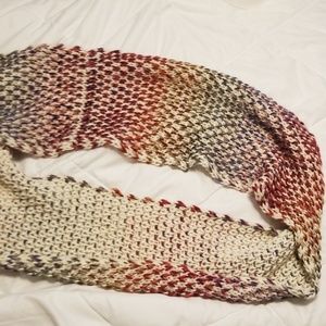 Colorful knit infinity scarf